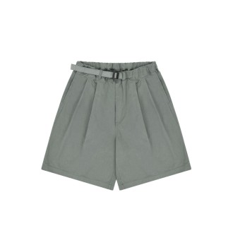 Two Tuck Wide Half Pants Light Grey UNISEX Kappy Design