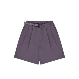 Two Tuck Wide Half Pants Purple UNISEX Kappy Design