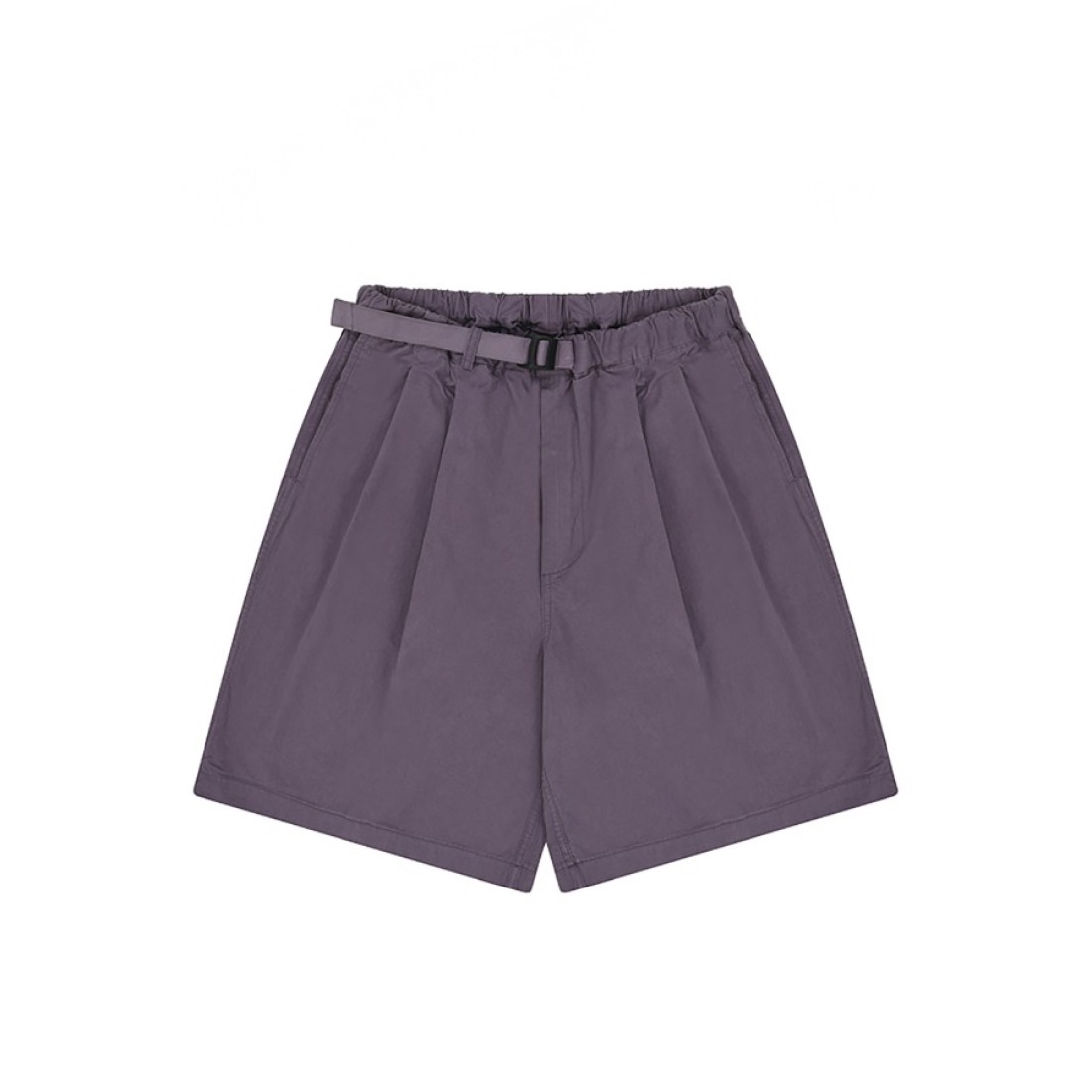 Two Tuck Wide Half Pants Purple UNISEX Kappy Design