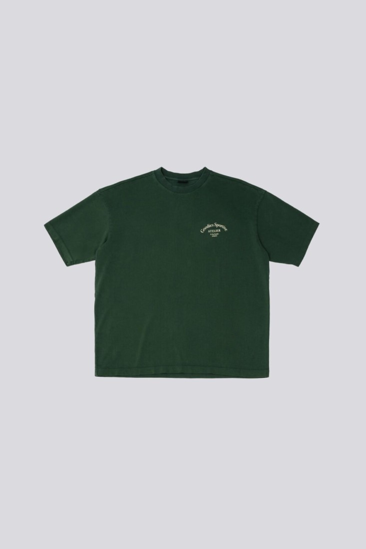 Premium Green Tee Stone Wash Green Goodies Sportive
