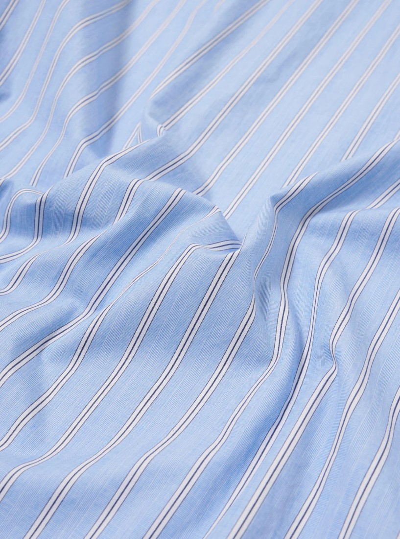 Mc Stripe Square Pocket Shirt Blue Universal Works