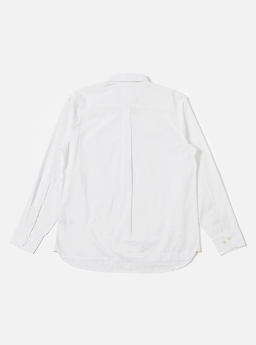 Poplin Patched Lazy Day Shirt White Universal Works