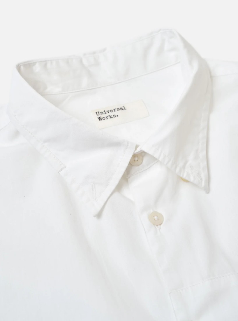 Poplin Patched Lazy Day Shirt White Universal Works