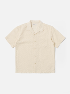 Dot Waffle Road Shirt Ecru Universal Works
