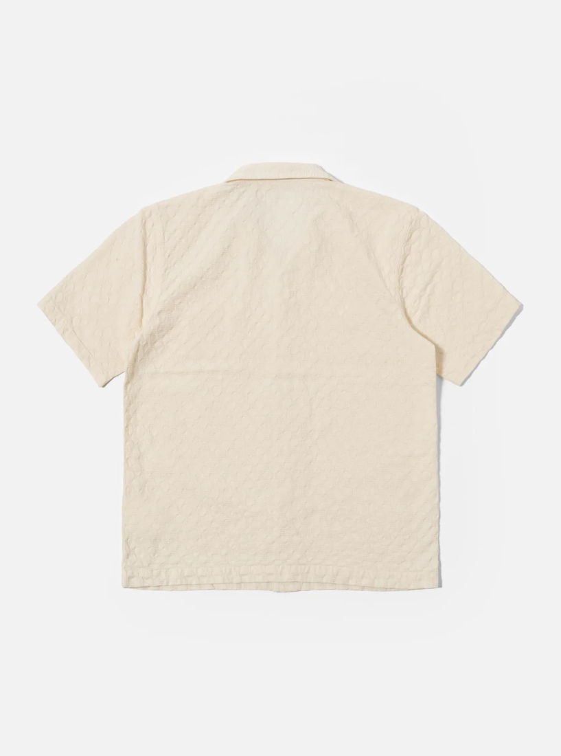 Dot Waffle Road Shirt Ecru Universal Works