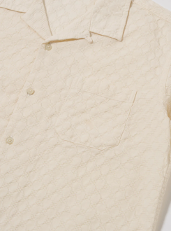 Dot Waffle Road Shirt Ecru Universal Works