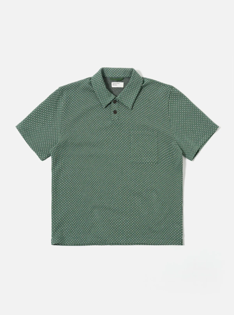 Argyll Jersey Newlyn Polo Green Universal Works