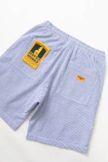 Seersucker Chef Shorts Navy Stripe Service Works