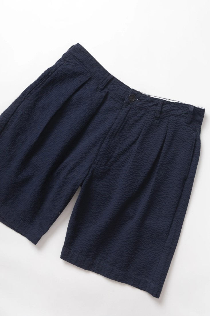 Seersucker Part Timer Shorts Dark Navy Service Works