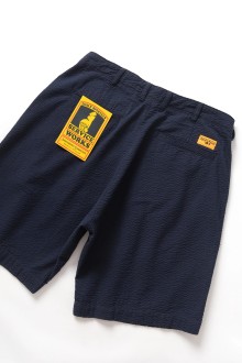 Seersucker Part Timer Shorts Dark Navy Service Works