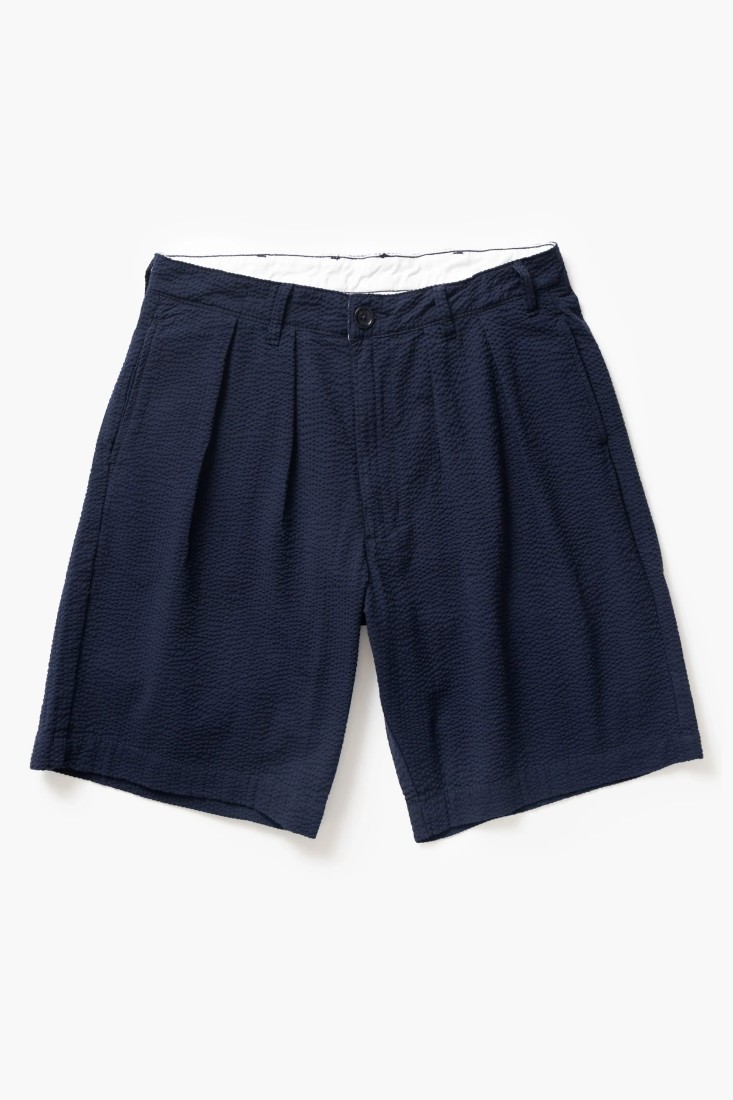 Seersucker Part Timer Shorts Dark Navy Service Works