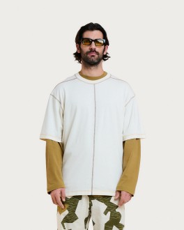 T-Shirt Multico Baseball Cream Brown Homecore