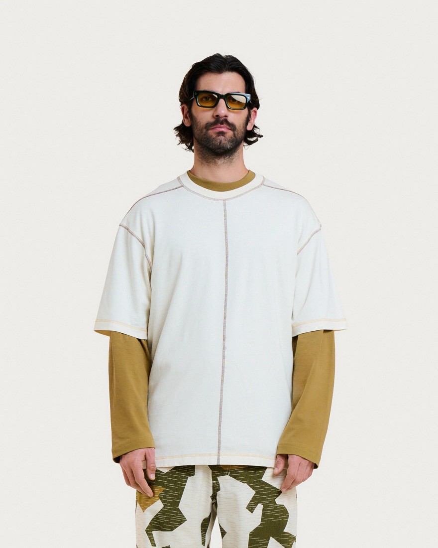 T-Shirt Multico Baseball Cream Brown Homecore