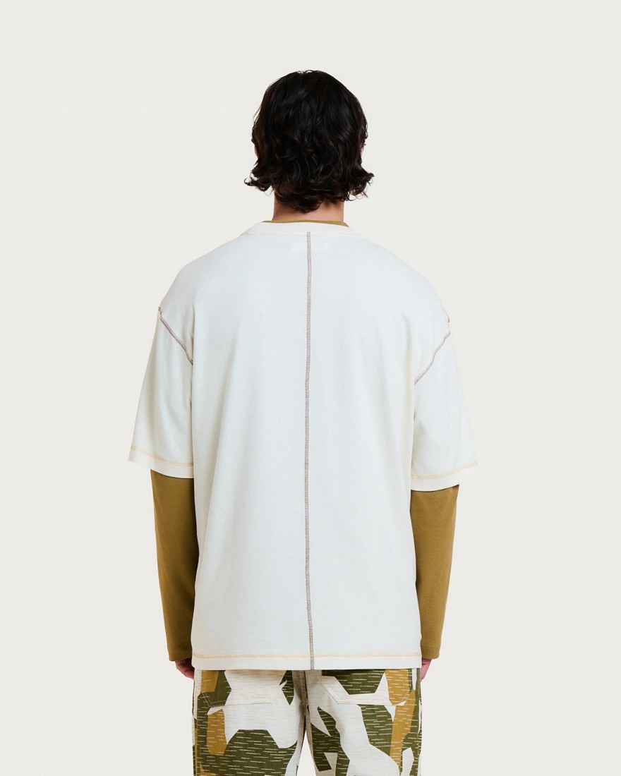 T-Shirt Multico Baseball Cream Brown Homecore