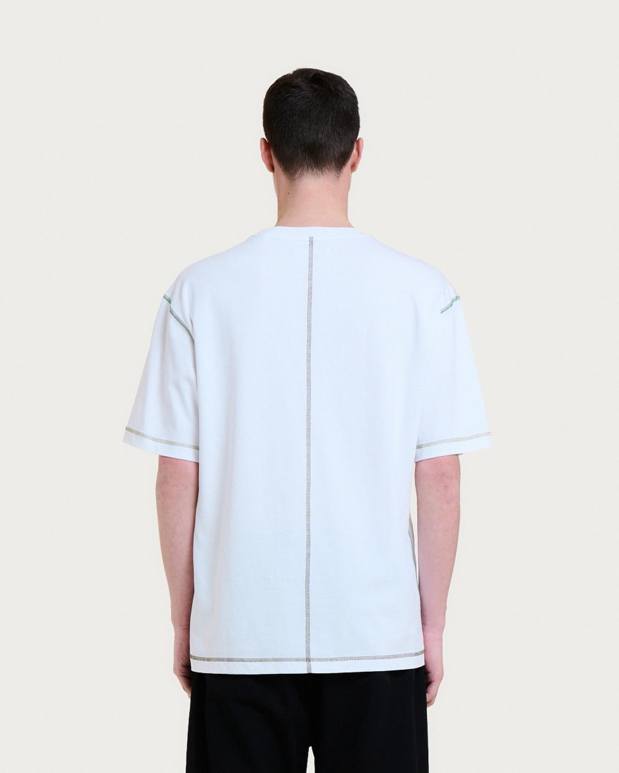 T-Shirt Multico Baseball White Green Homecore