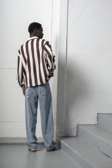 Cocoa Vintage Football Tee Chocolate Ecru Goodies Sportive