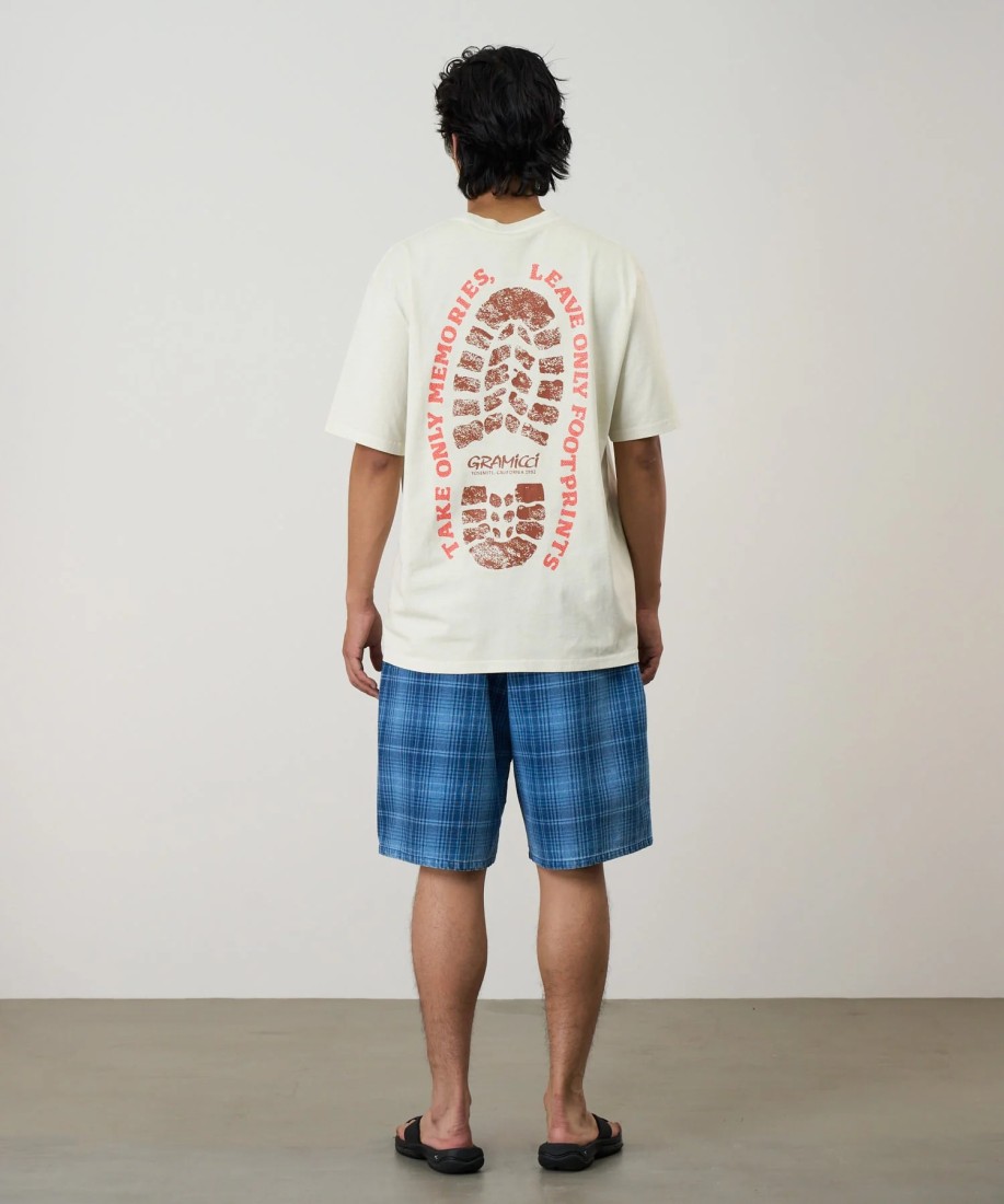 Footprints Tee Pigment Dyed Natural UNISEX Gramicci