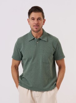 Argyll Jersey Newlyn Polo Green Universal Works