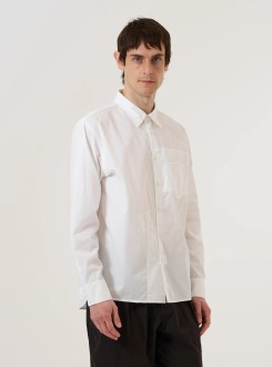 Poplin Patched Lazy Day Shirt White Universal Works