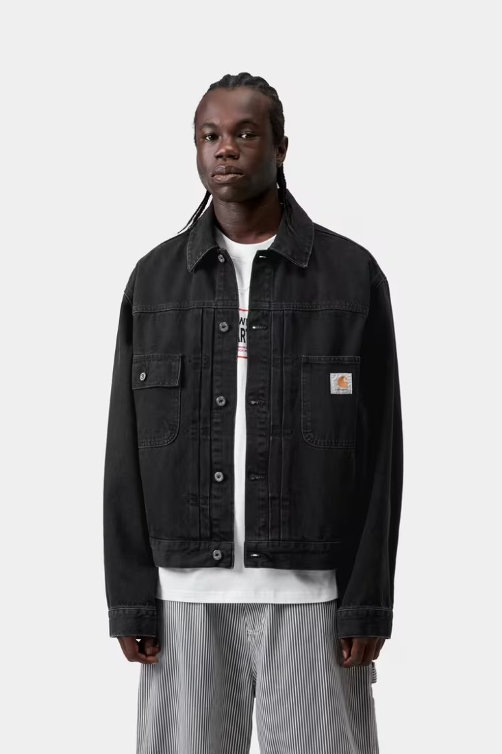 Belmar Jacket Black Stone Washed Carhartt Wip