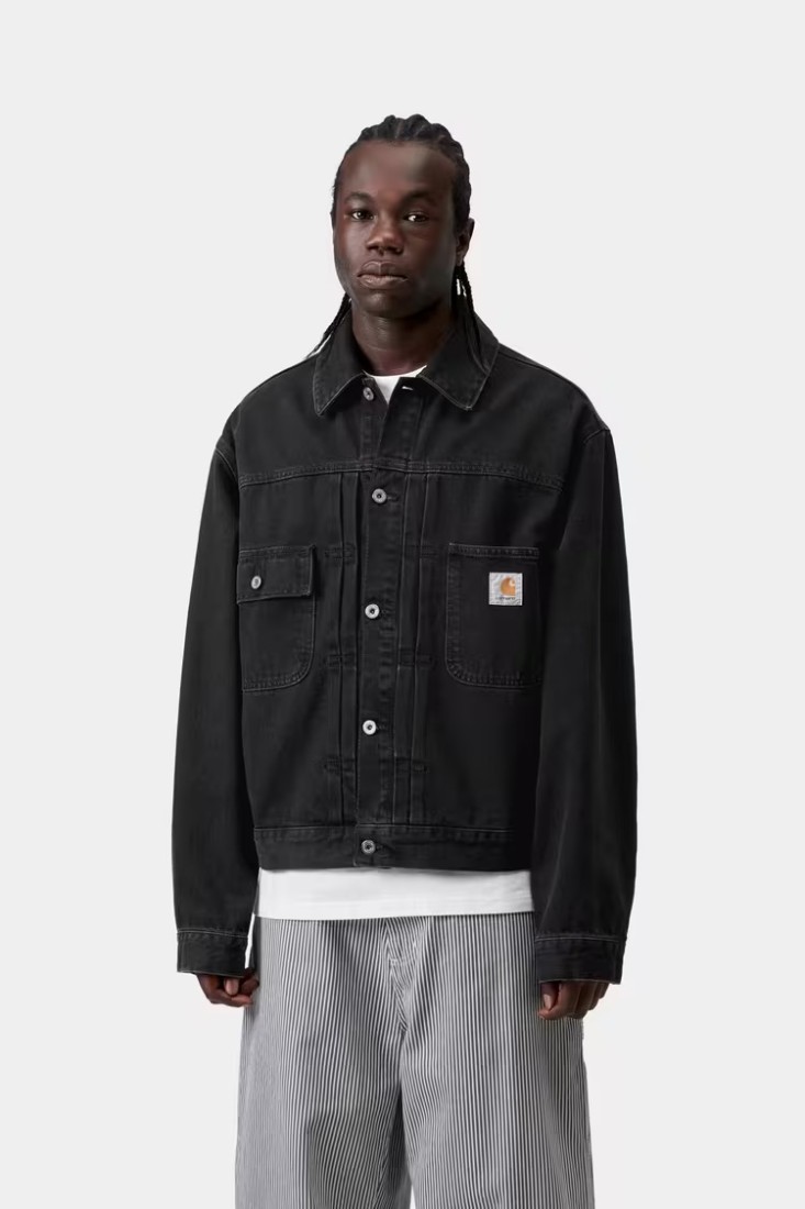 Belmar Jacket Black Stone Washed Carhartt Wip