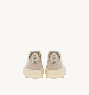 Medalist Low Leather / Suede  White / Gold Autry