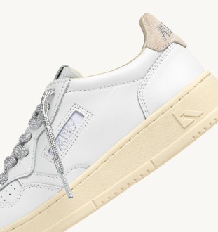 Medalist Low Leather Swoll White / Silver Autry