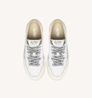 Medalist Low Leather Swoll White / Silver Autry