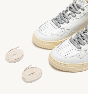 Medalist Low Leather Swoll White / Silver Autry