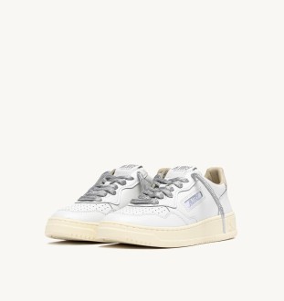 Medalist Low Leather Swoll White / Silver Autry