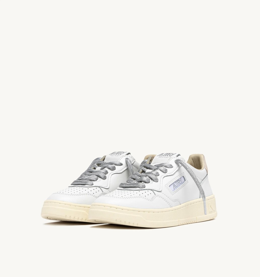 Medalist Low Leather Swoll White / Silver Autry