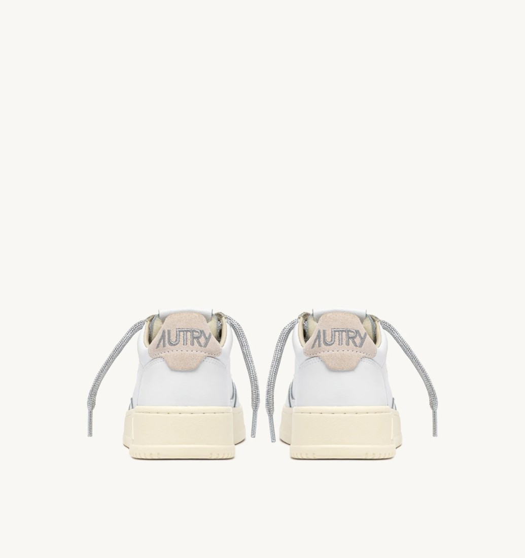 Medalist Low Leather Swoll White / Silver Autry