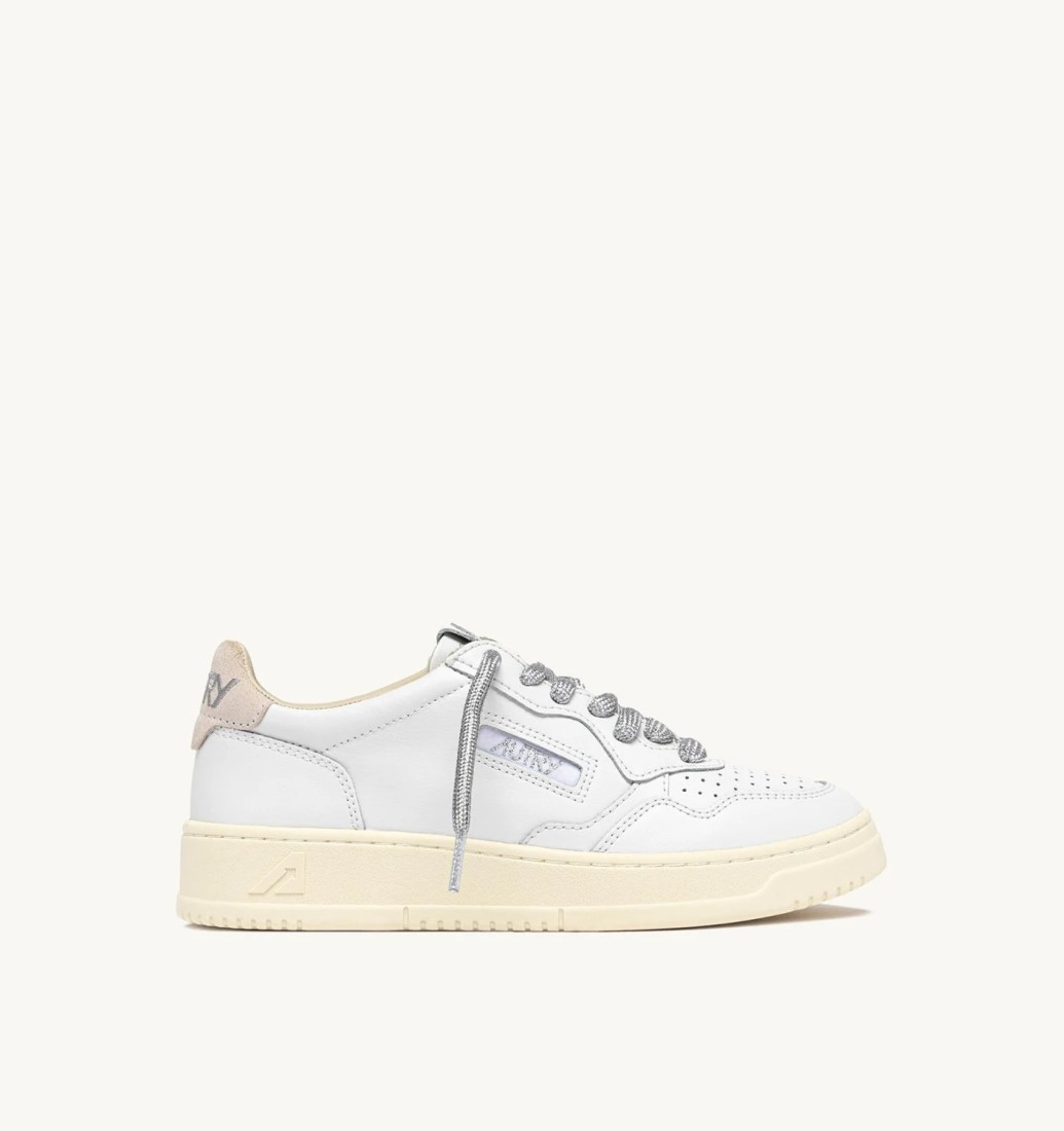 Medalist Low Leather Swoll White / Silver Autry