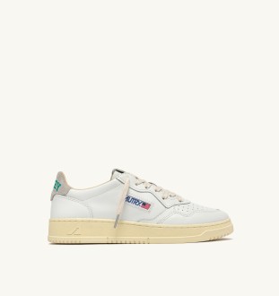Basket Medalist Low Leather / Suede Logo White / Nuvole Autry