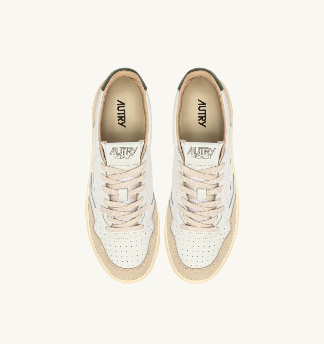 Basket Medalist Low Leather / Suede White / Bronze Green Autry