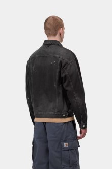 Helston Jacket Black, Destroy Wash, Splatter Carhartt WIP