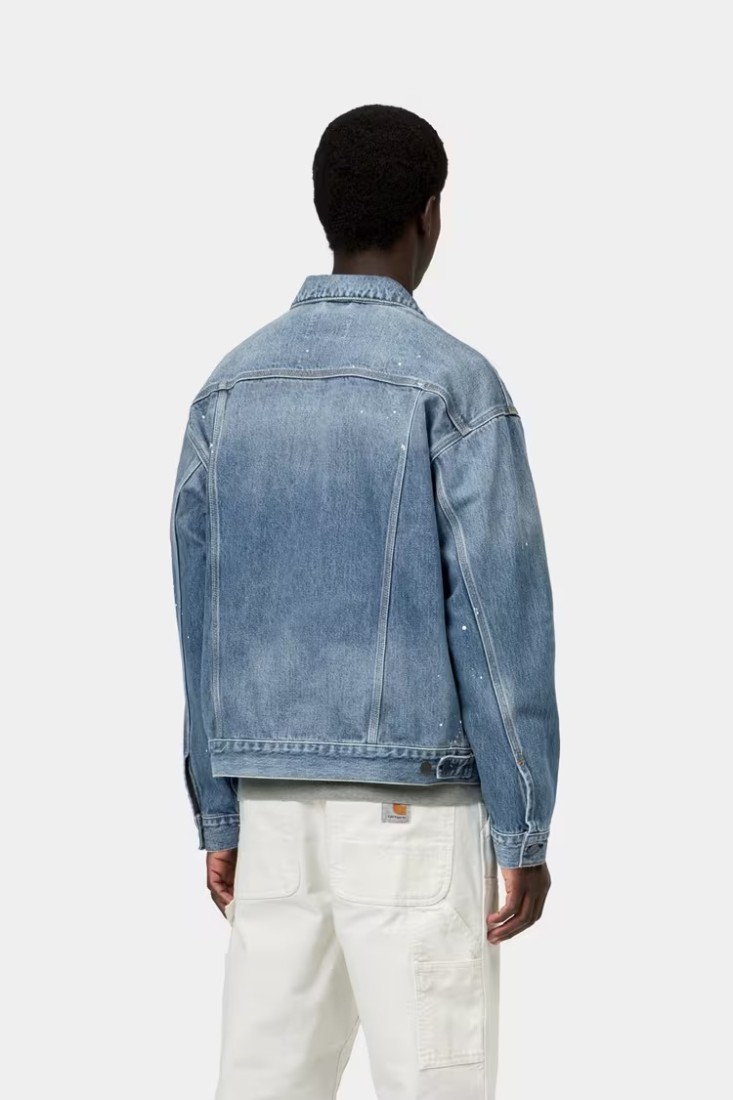 Helston Jacket Blue, Destroy Wash, Splatter Carhartt WIP