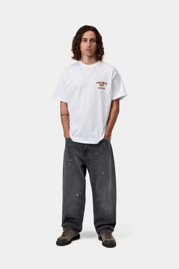 Landon Pant Black, Destroy Wash, Splatter Carhartt WIP