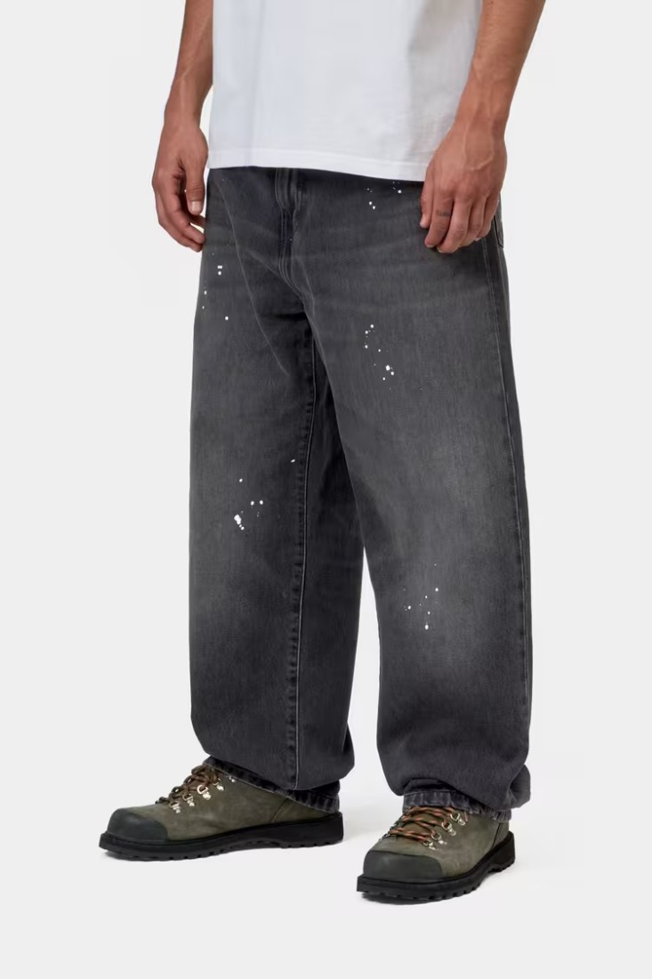 Landon Pant Black, Destroy Wash, Splatter Carhartt WIP