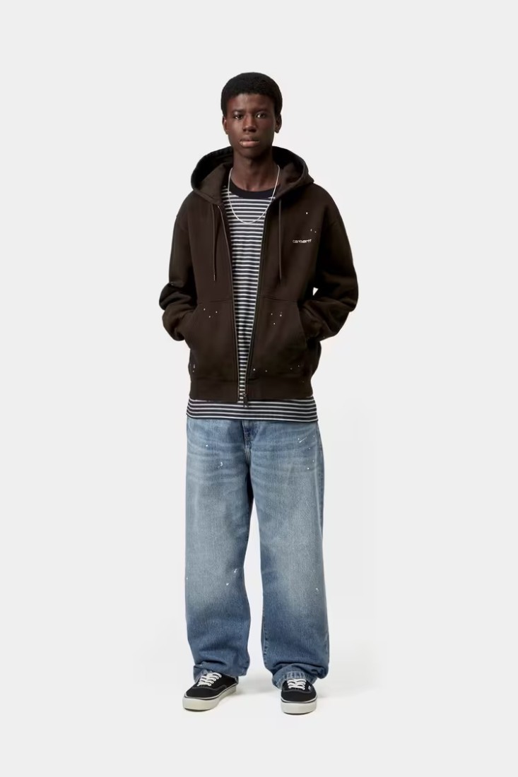 Landon Pant Blue, Destroy Wash, Splatter Carhartt WIP
