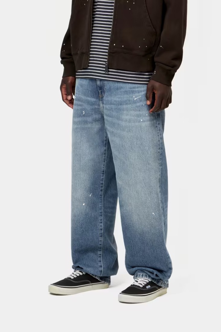 Landon Pant Blue, Destroy Wash, Splatter Carhartt WIP