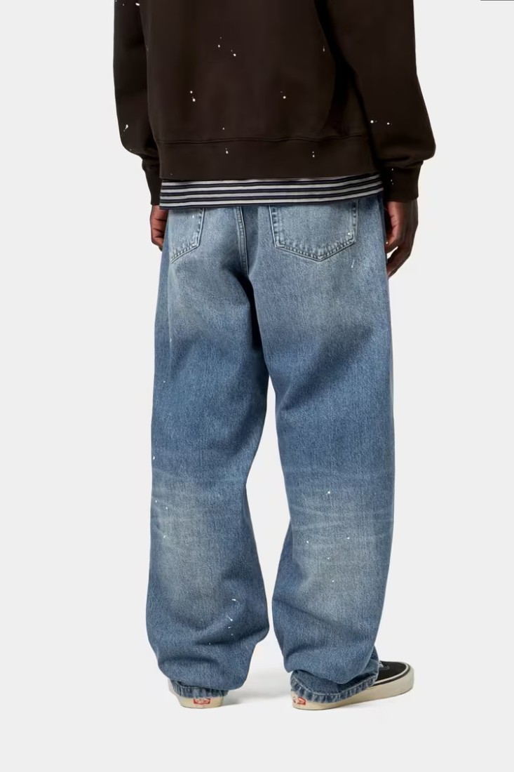 Landon Pant Blue, Destroy Wash, Splatter Carhartt WIP