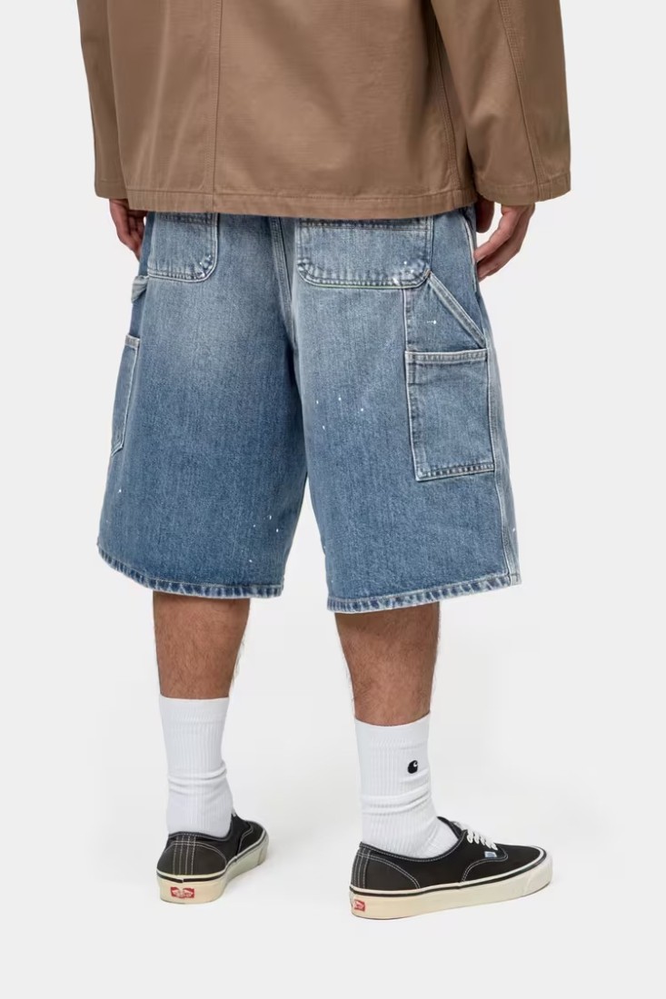OG Single Knee Short Blue, Destroy Wash, Splatter Carhartt WIP