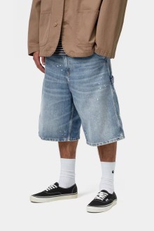 OG Single Knee Short Blue, Destroy Wash, Splatter Carhartt WIP