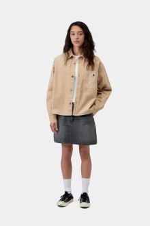 W's Maeve Double Knee Skirt Black, Destroy Wash, Splatter Carhartt WIP