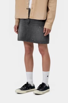 W's Maeve Double Knee Skirt Black, Destroy Wash, Splatter Carhartt WIP