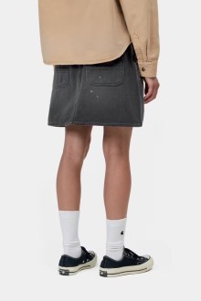 W's Maeve Double Knee Skirt Black, Destroy Wash, Splatter Carhartt WIP