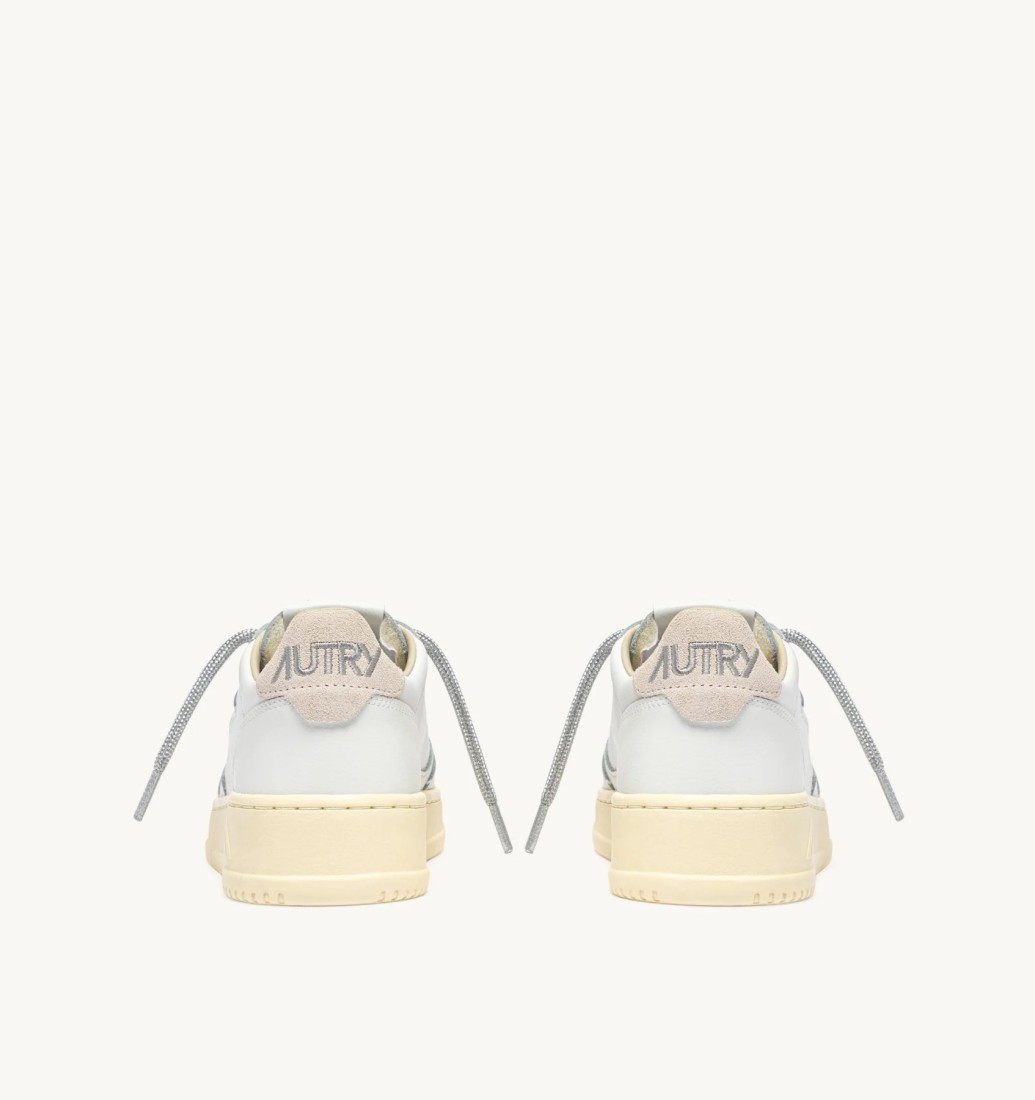 Basket Medalist Low Leather / Swoll White / Silver Autry