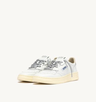 Basket Medalist Low Leather / Swoll White / Silver Autry