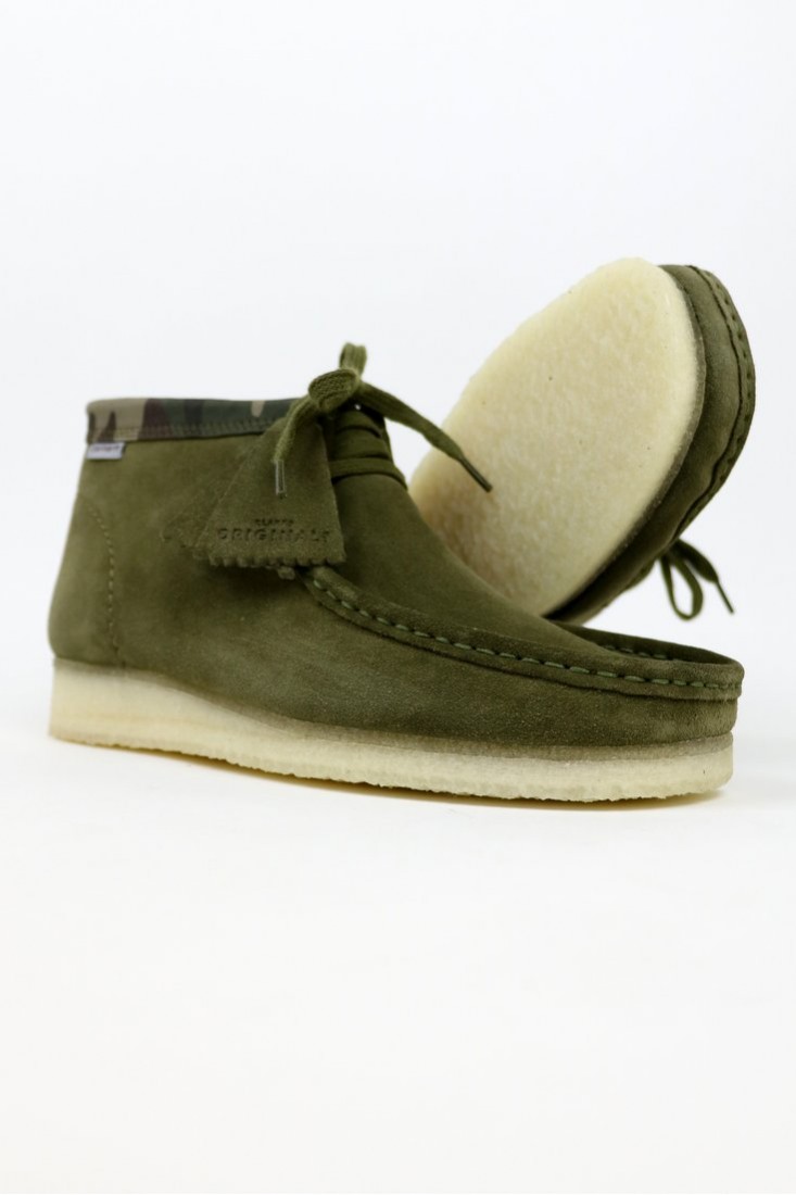 clarks carhartt wallabee olive